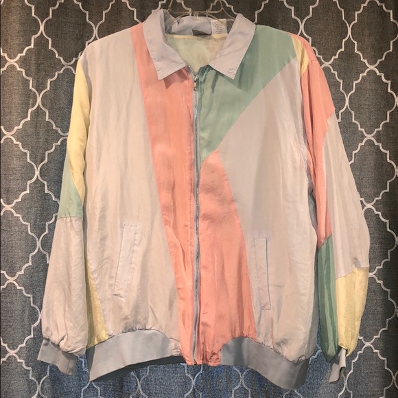 Blair Jackets & Blazers - BLAIR VINTAGE PASTEL WINDBREAKER